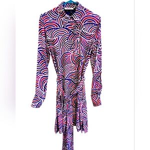 Robert Graham Belted Shirt Dress
